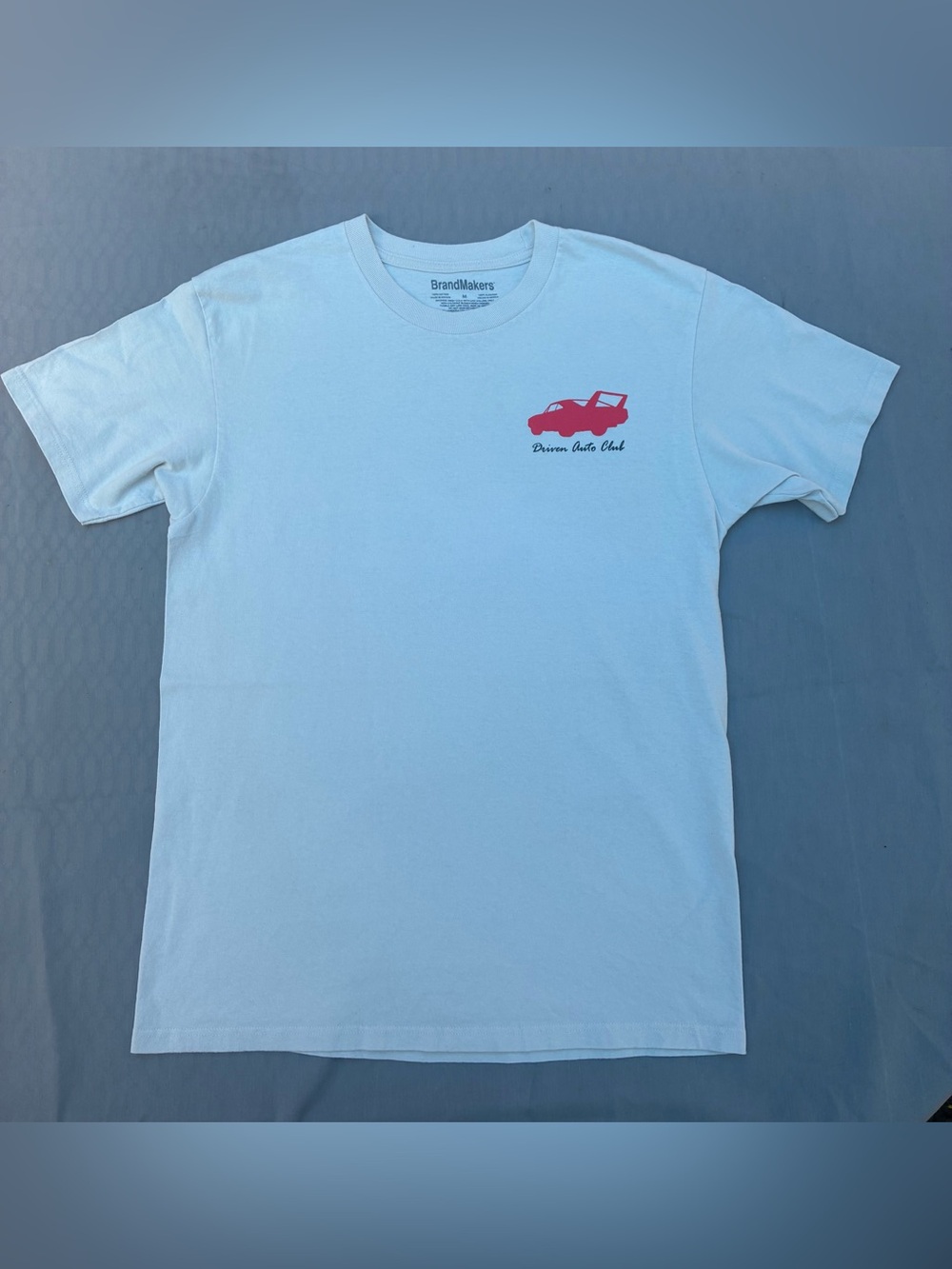 & Other Stories Pale Blue Short-Sleeve Tee with Red Car Graphic